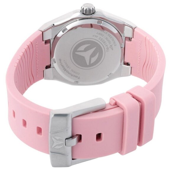 NWT Authentic Technomarine Coral Quartz Pink Dial Women's Watch - Picture 3 of 3